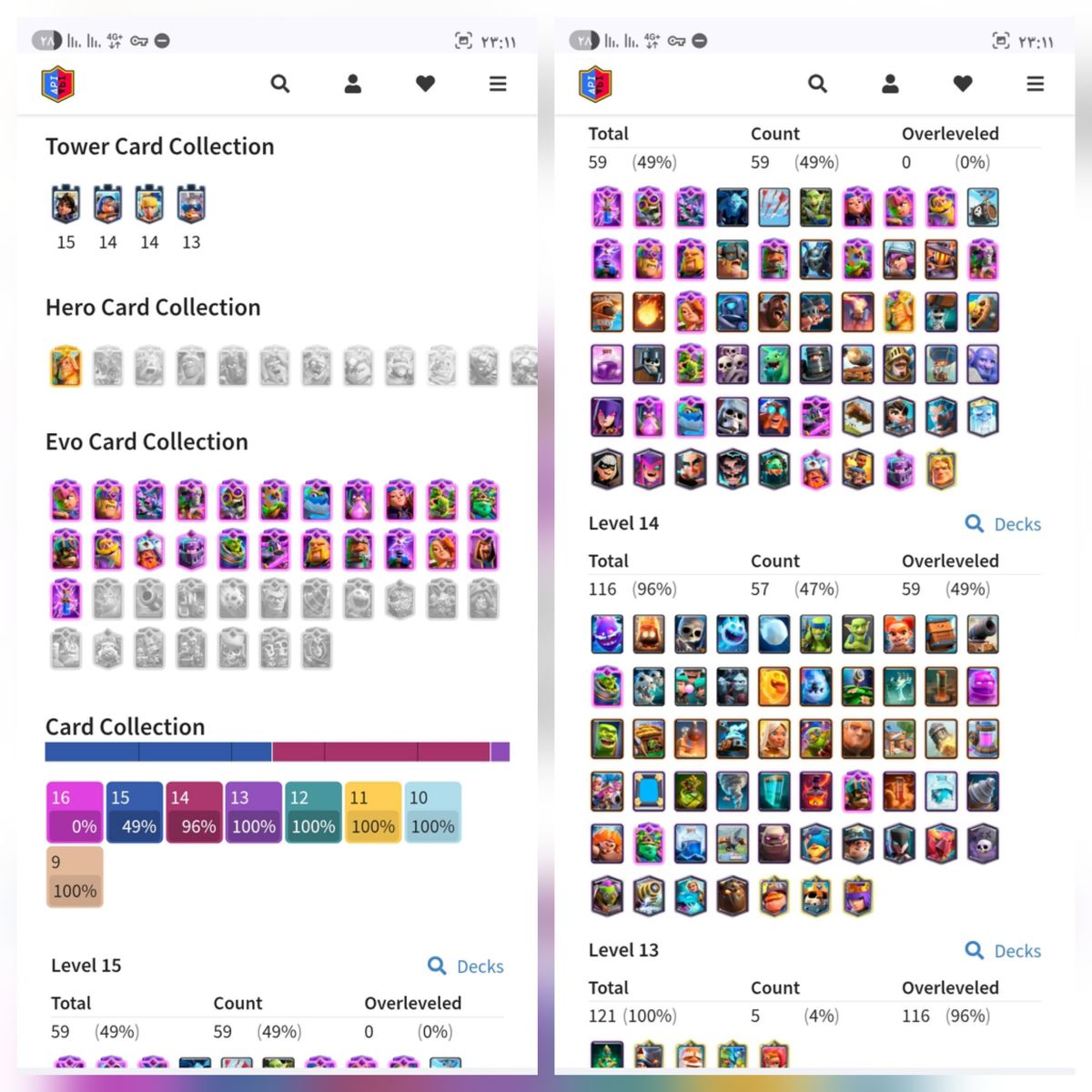 #75 KT 15 Lev69 💥Lv15 card 59💥57card lvl14💥Evolution 23 💥 💥💥cheap price